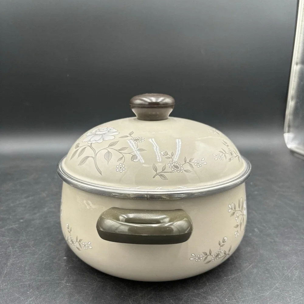 Southern Collection 7qt Stew Pot With Cover Porcelain On Steel Gourmet Pot